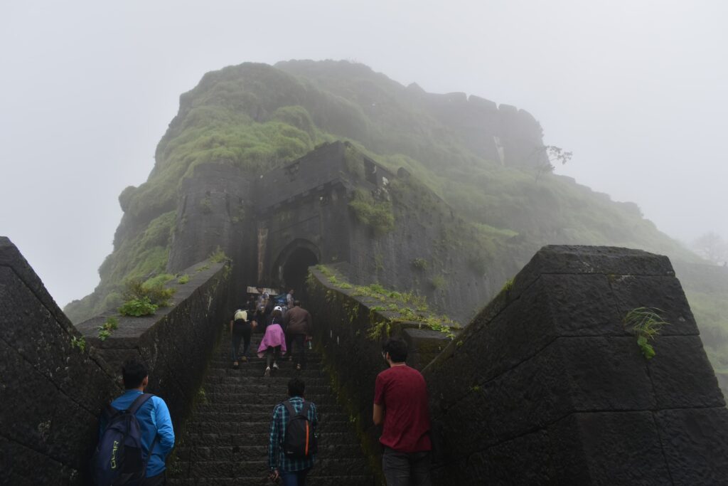 lohagad fort in monsoon trekking